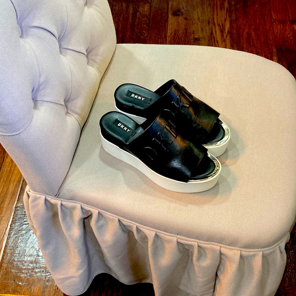 DKNY black/white shoes.